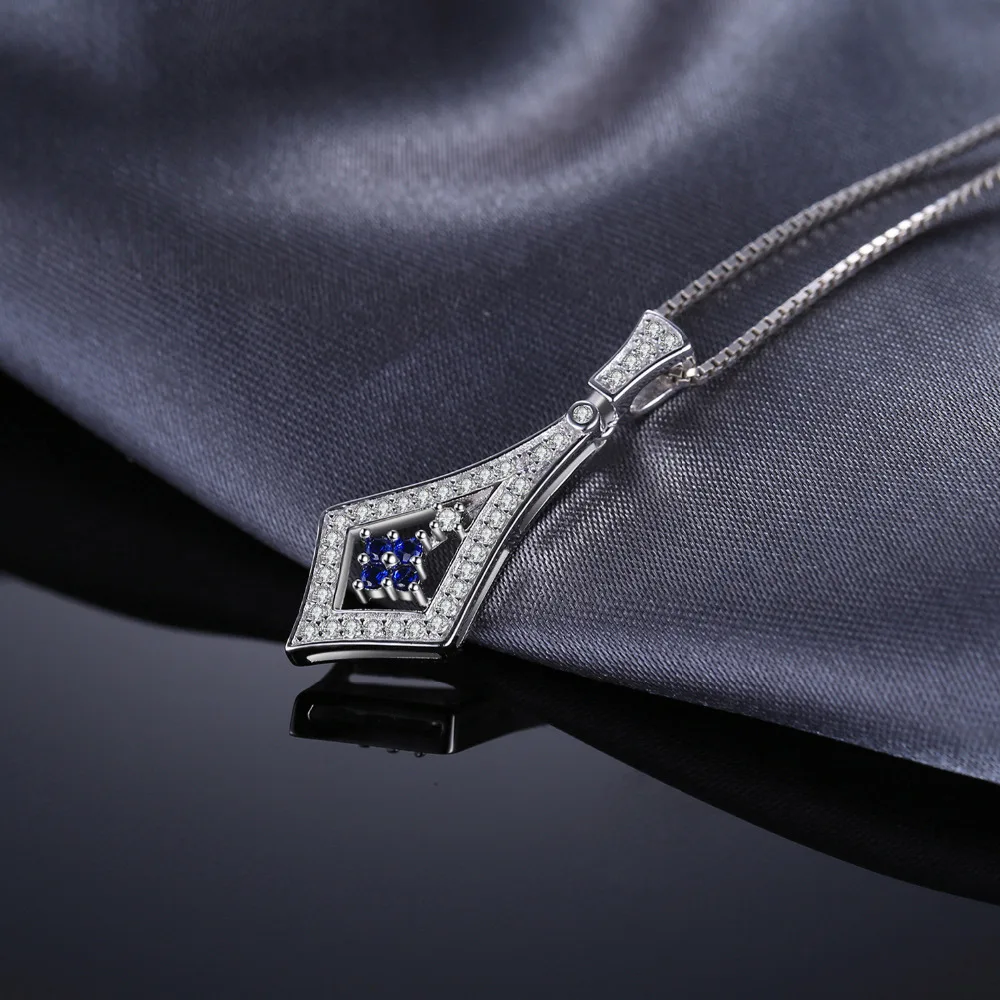 Jewelrypalace нежные круглые Форма создания Сапфир кулон чистого 925 серебро Для женщин