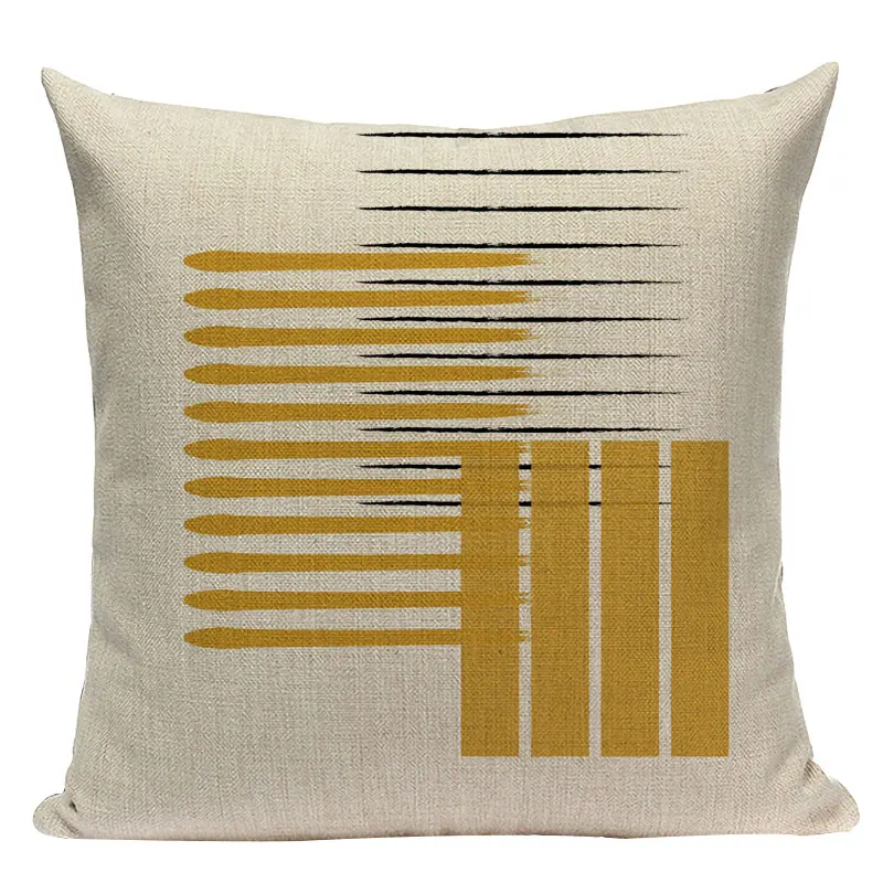 Пользовательские чехлы на диванные подушки, геометрический чехол для подушки Nordic украшения дома высокое качество желтый олень Подушка Чехол для подушки - Цвет: L312-4