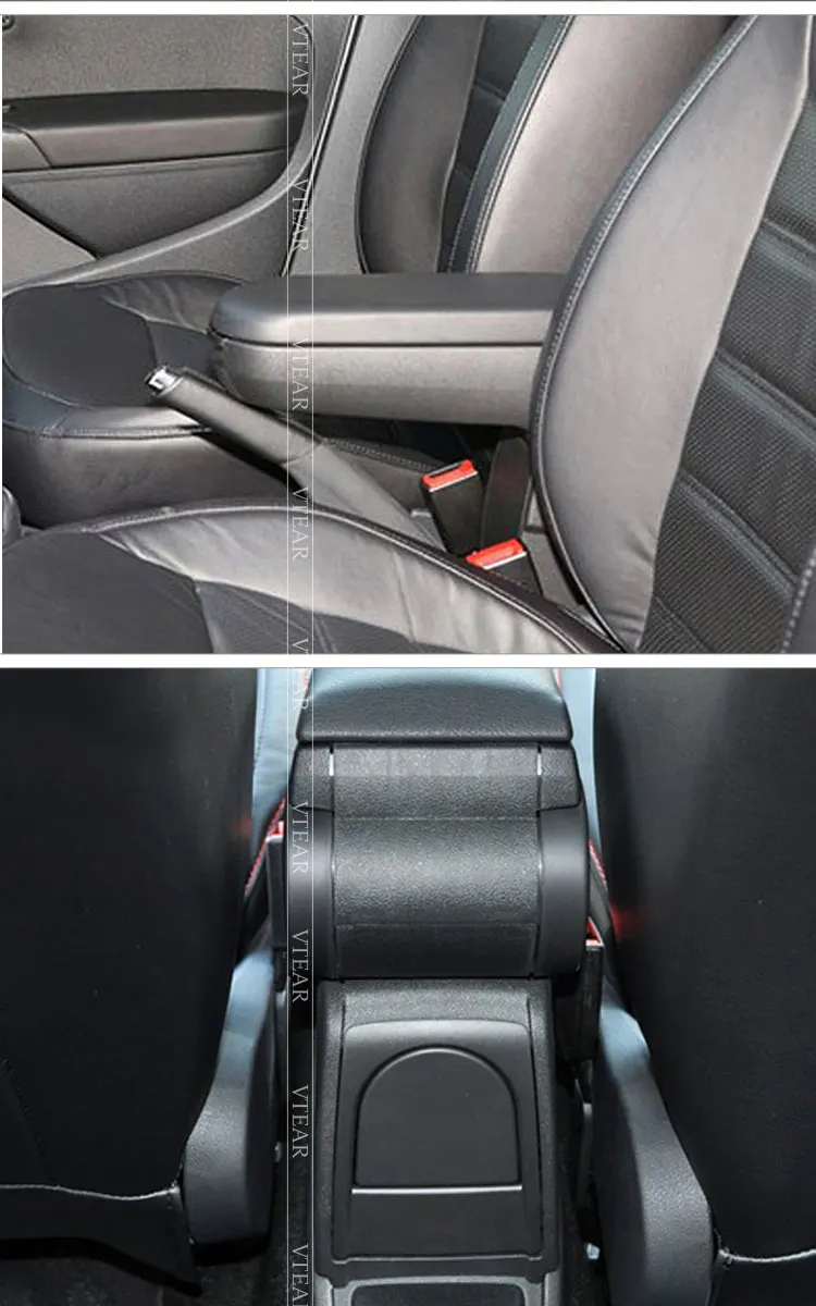 Vtear для Volkswagen VW Polo Подлокотники коробка с подстаканниками кожаный чехол для хранения консоль интерьер автомобиля-Стайлинг аксессуар 2011