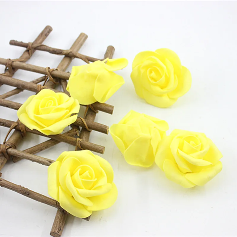 6.5cm new multicolor artificial PE foam rose flower bride wedding bouquet home decoration flower 100pcs