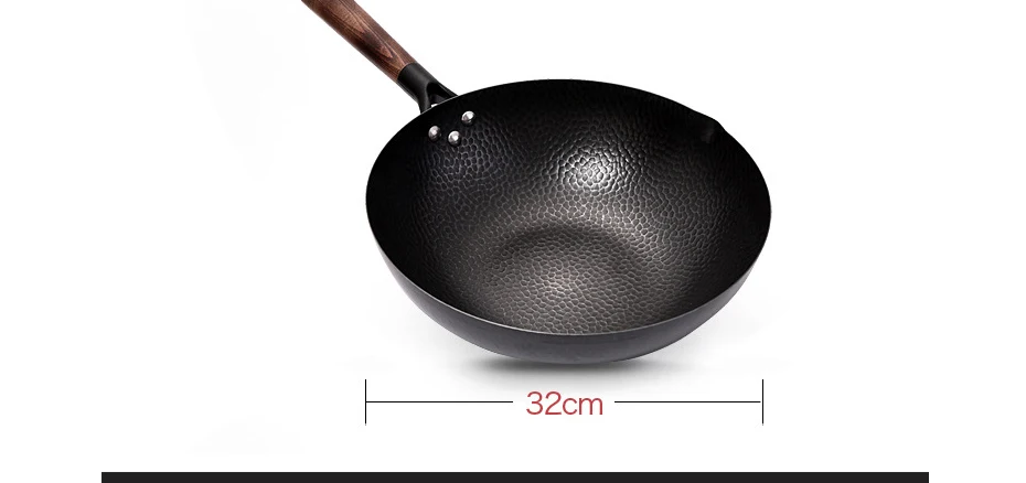 High quality iron pot traditional handmade iron pot non-stick pan uncoated gas stove induction cooker universal pan