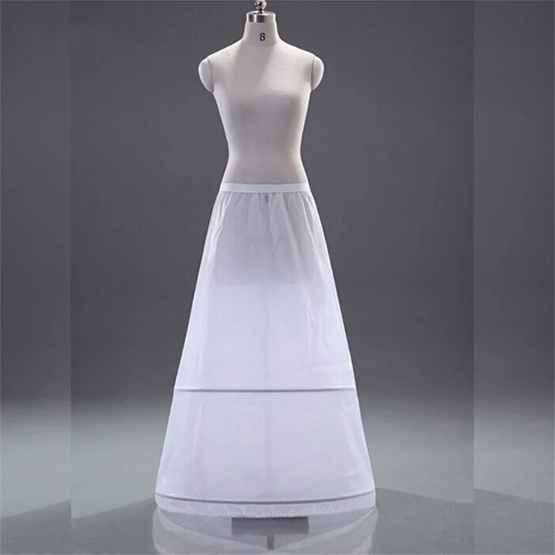 Белые нижние юбки трапециевидной формы с 2 кольцами кринолин для свадебного платья невесты торжественное платье горячая Распродажа свадебных аксессуаров