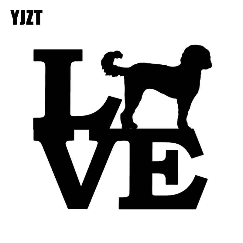 YJZT 15 2 см * 14 1 Goldendoodle Love Naughty Dog автомобильные виниловые наклейки