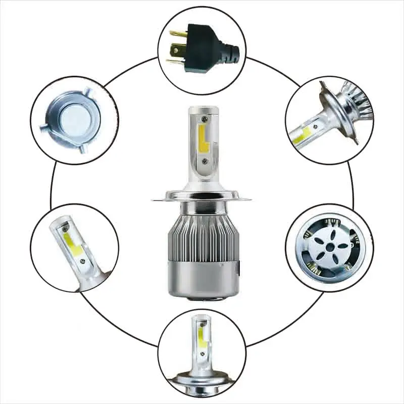 Liplasting DC 12V-24V488W 48800LM H4 6000 К Liplasting Белый светодиодный свет Энергосберегающие фар автомобиля Привет/Lo луч лампы комплект
