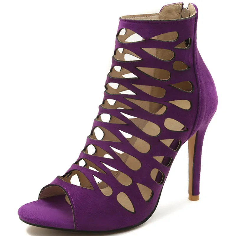 

Cow Suede Face Hole Shoes Women's High Heel Sorel Women's Lake Boot Sandals Pumps Women's LongSandal Size 43