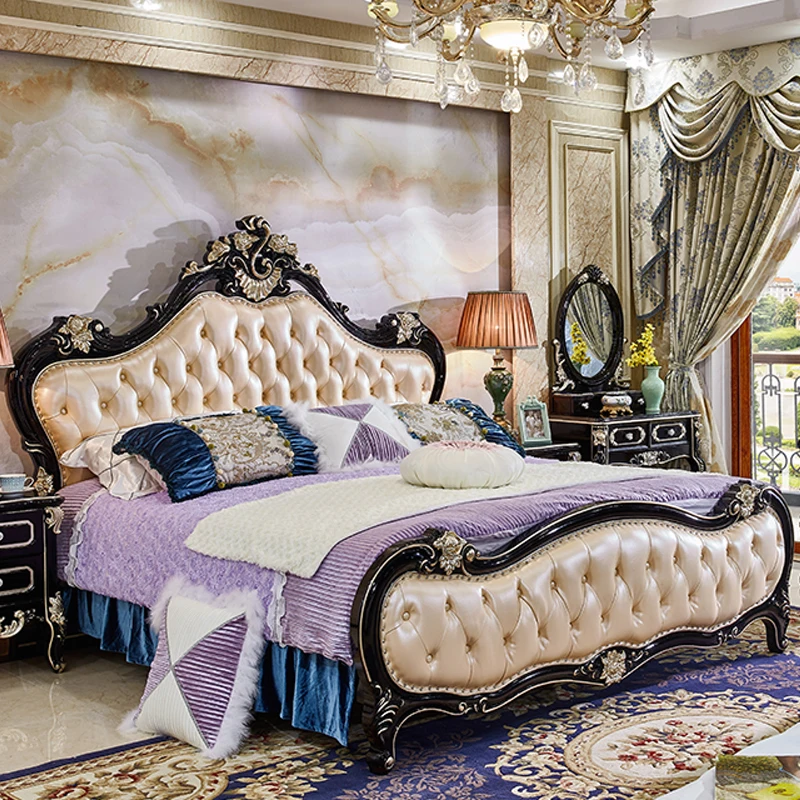 العتيقة الأوروبي نمط الجلود السرير ، جديد الأمريكية الصلبة الخشب سرير مزدوج ، جديد الكلاسيكية غرفة نوم و الزفاف السرير العتيقة الأوروبي نمط الجلود السرير ، جديد الأمريكية الصلبة الخشب سرير مزدوج ، جديد الكلاسيكية غرفة نوم و الزفاف السرير