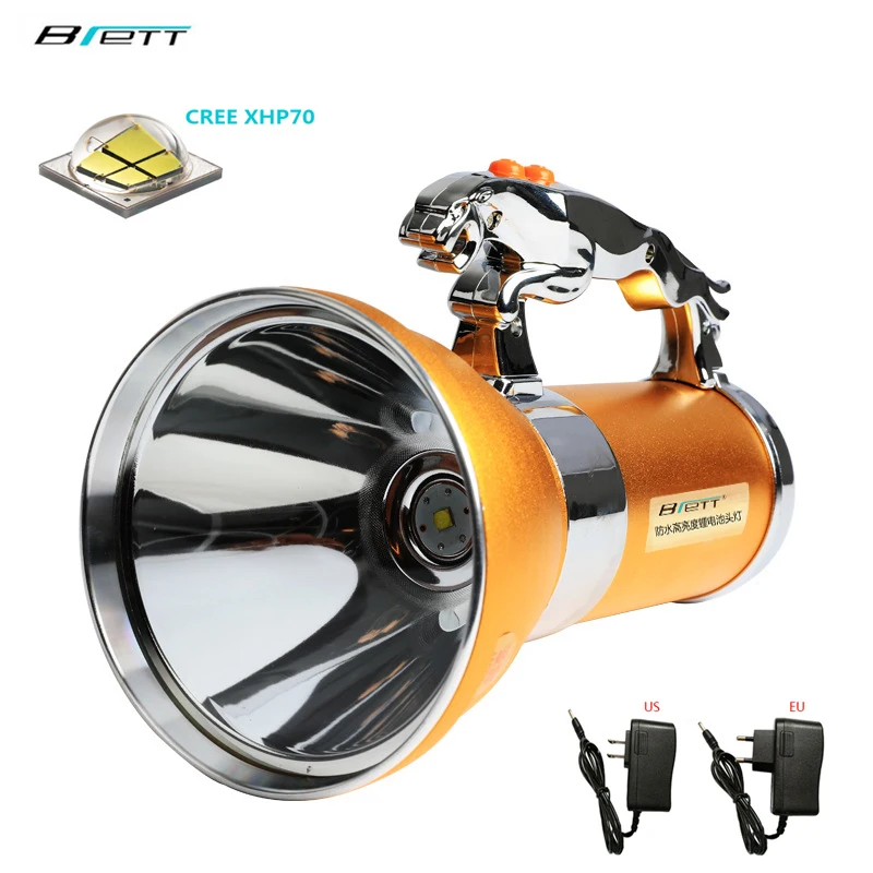фонарик светодиодный Cree xhp70 белый свет Встроенная литиевая батарея 8 * 18650 USB
