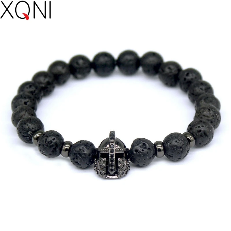 2017 Модные женские и мужские браслеты с шармами из лавы знаменитого рыцаря