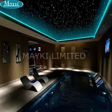 Maykit 16 Вт RGB 400 шт.* 0,75 мм* 4 м светодиодный волоконно-оптический светильник Star потолочный светильник ing RF 28key пульт дистанционного управления двигателем 10 шт. концевые светильники