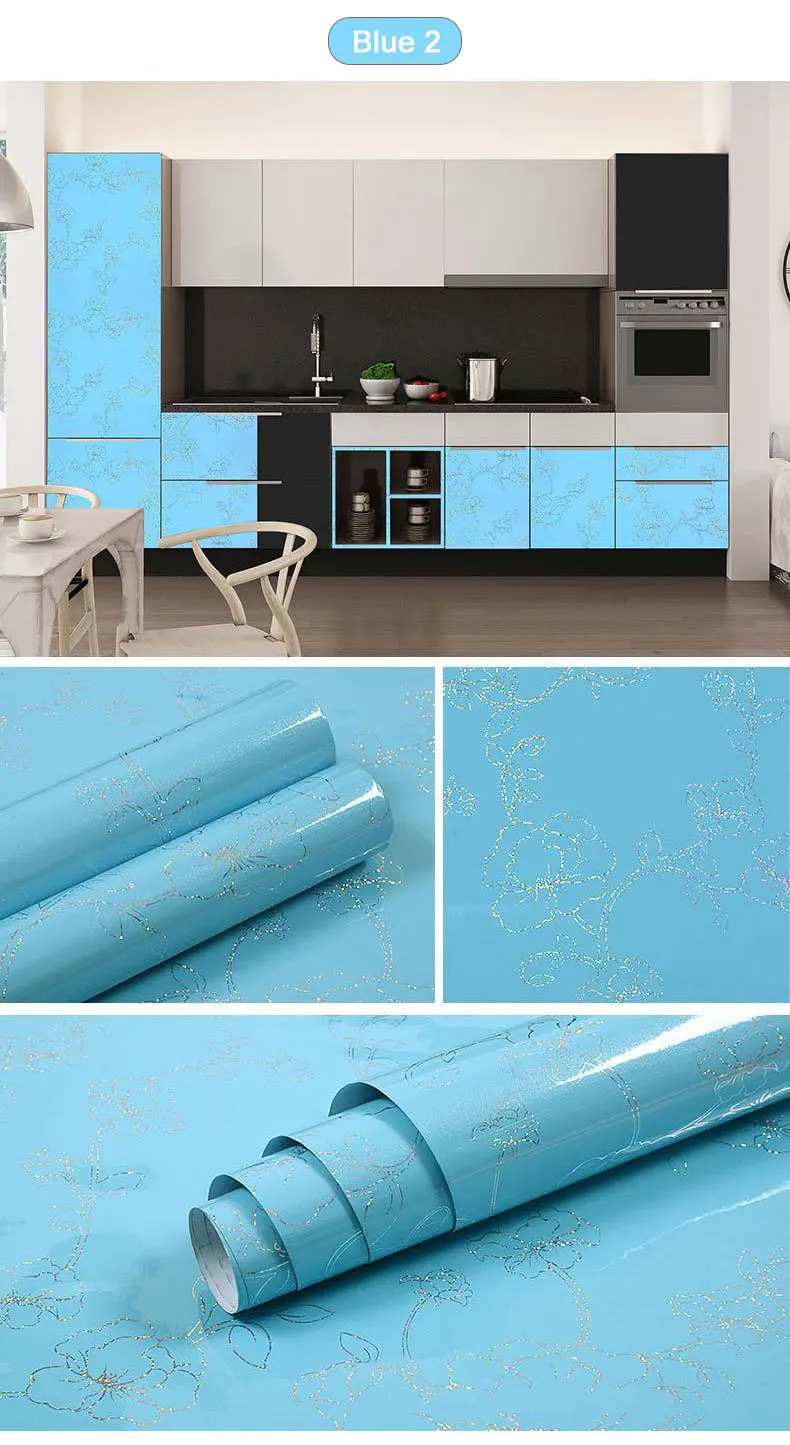 Yazi DIY декоративная пленка ПВХ самоклеющиеся обои мебель ремонт наклейки кухонный шкаф водонепроницаемые обои
