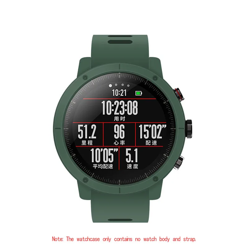 Корпус защитный чехол для Huami Amazfit Stratos 2 Смарт Браслет аксессуары - Цвет: army green