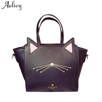 

Aelicy Large Capacity Totes Lovely Cat Ear PU Leather Handbag Women Messenger Crossbody Ladies Shoulder Bag Big Bolsa Feminina