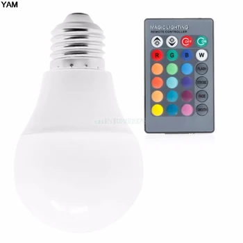 

85-265V 10/15W E27 RGB LED Light Color Change Lamp Bulb+Remote Control
