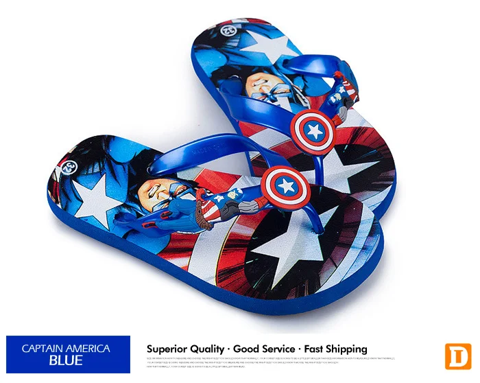 2017 cartoon children slippers Spider man boys slippers Captain America beach summer kids slippers indoor shoes home sandals  girls 530 (8)