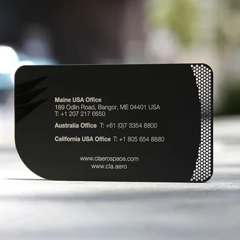 

Laser Cut Name Card Black Metal Business Card Wholesale