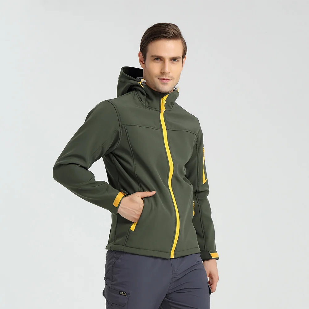 Man's Winter Skiing Jacket Hooded With Zipper Fly Cold Weather Soft