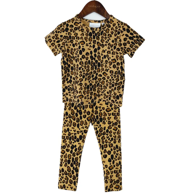 

Lashojas leopard t-shirt and leggings for kids boys girls