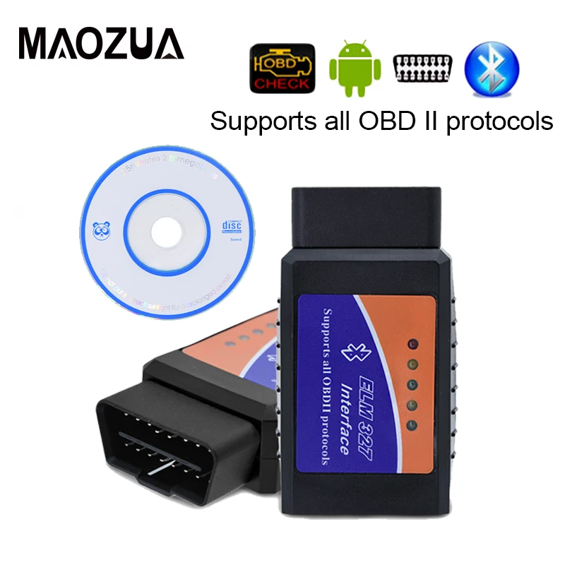 Работает на Android Крутящий момент V1.5 elm327 bluetooth ELM 327 Интерфейс OBD2/OBD II Авто
