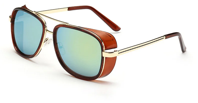 1-(12)MINIMUN Brand Steampunk Men Sunglasses Vintage Eye Glasses Frame Fashion Vintage Design Sunglasses