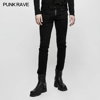 

Punk Rave Mens Pants Steampunk Gothic Men's Rock Cool Visual Kei Stage Performance Long Pants Men's Trousers