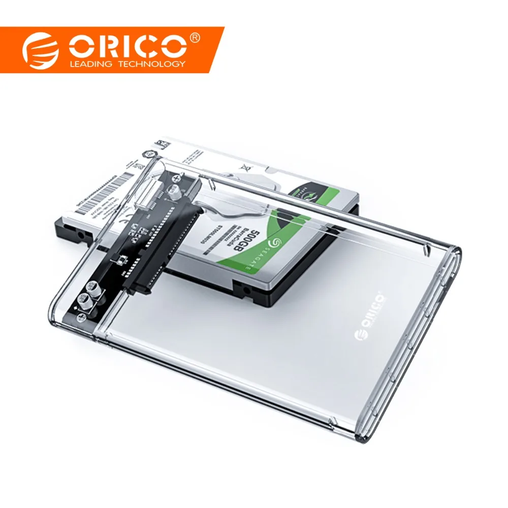 ORICO HDD Enclosure 2.5 inch Transparent SATA to USB 3.0