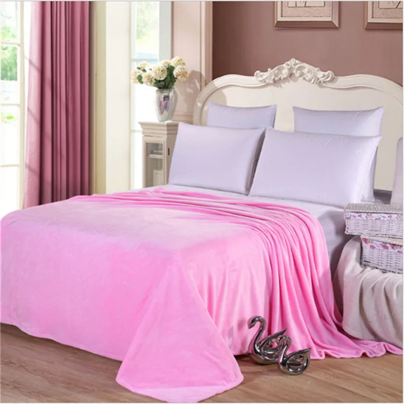 

Deluxe monochrome flannel blanket/comfortable blanket/winter blanket size 180 * 200cm free shipping