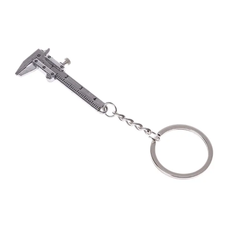 1Pc Novelty Simulation Movable Vernier Caliper Model Key Chain Keyring