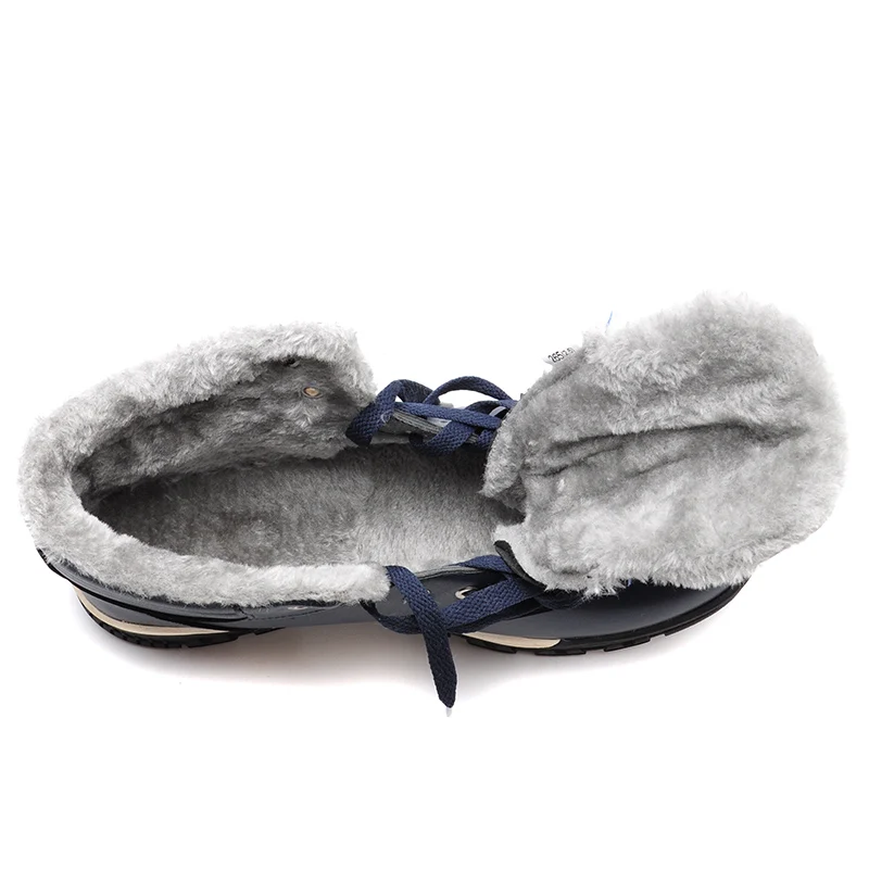 REETENE/мужские зимние ботинки модные зимние мужские Ботильоны Высококачественная плюшевая обувь для мужчин, теплые плюшевые ботильоны размеры 39-48