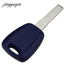 Jingyuqin для Fiat Автомобильный ключ оболочки для Fiat 500 Ducato транспондер SIP22 неразрезанный ключ синий пустой чехол