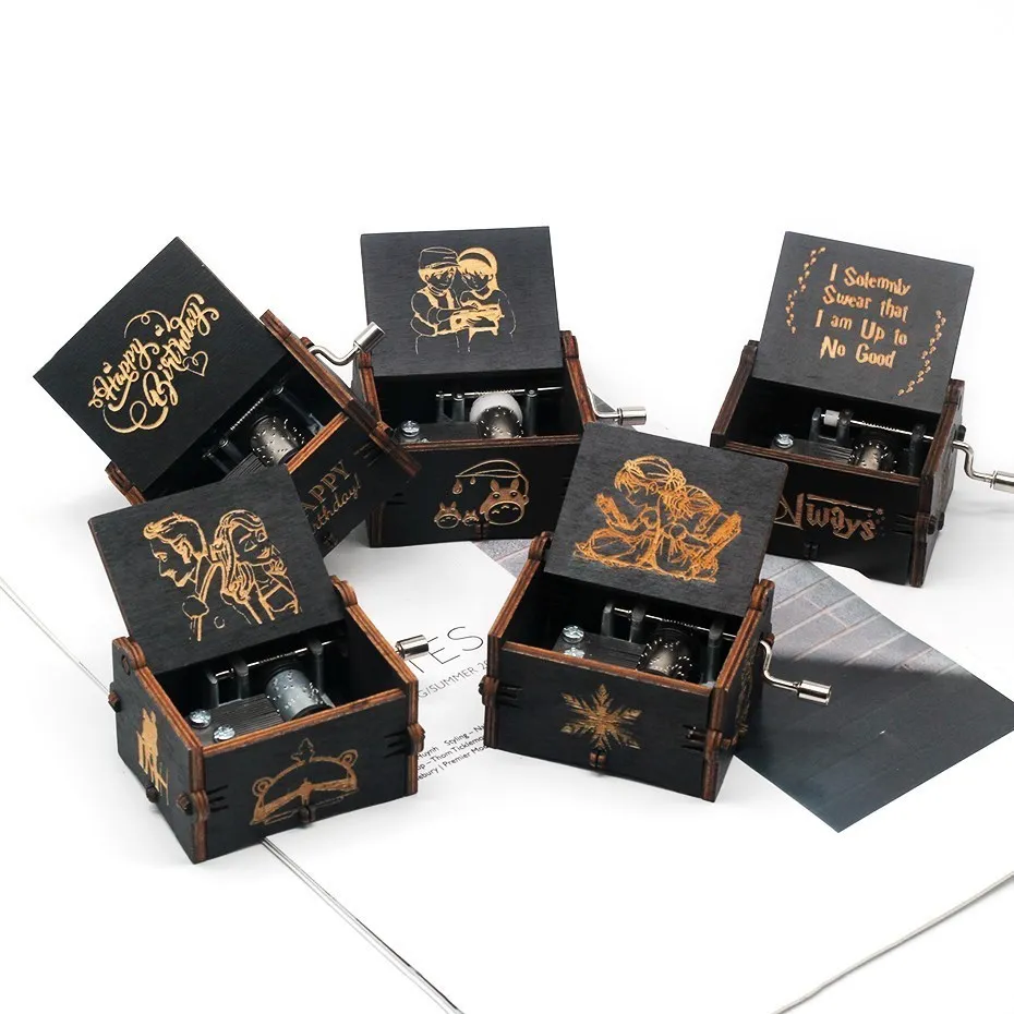 

Wholesale Wood Music Box Beauty And The Beast Music Game of Thrones Hand Cranked We accept one proxy Birthday Gift For Friend