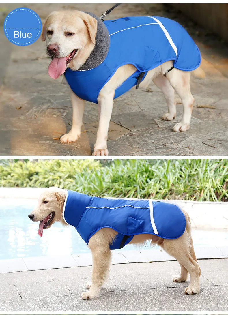 Высокое качество одежда для собак теплое пальто светоотражающие куртка Водонепроницаемый Зима Толстые Одежда для собак куртка жилет для