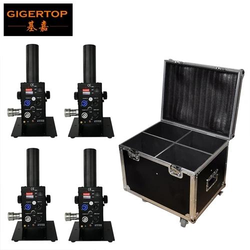 

Gigertop 4 Pack Multi Angle Adjustable Stage Co2 Jet Machine One Jet Pipe DMX Address Dips 200W Co2 Jet 1-3 Second Hongsen Valve
