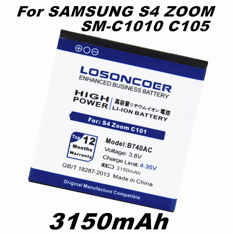 3150mAh 2018 Новый аккумулятор для Samsung Galaxy S4 Zoom SM-C1010 C105 NX3000 I939D S4zoom C1010 B740AC B740AE |