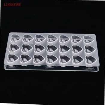 

3D Heart Shape Polycarbonate PC Clear Chocolate Mold Candy Jelly Ice Mold Ice Cube Beverage Cake Tools Baking Mold Tools