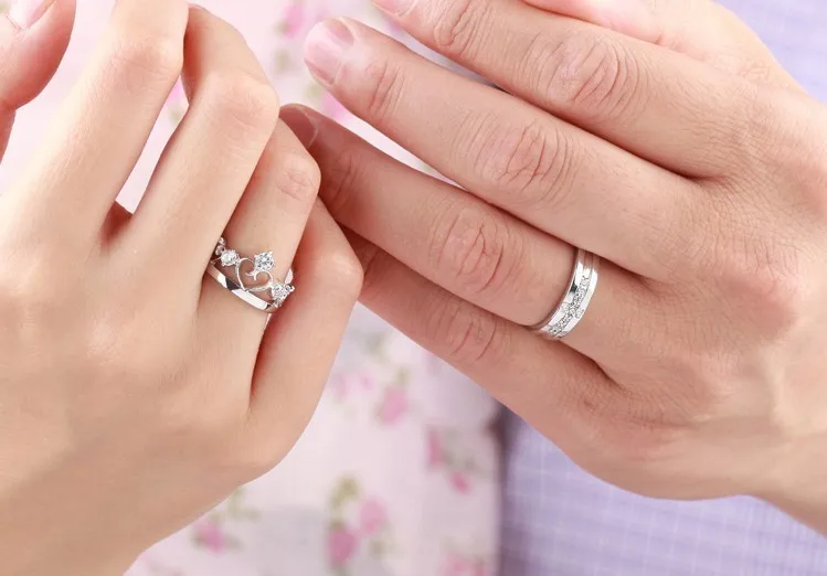 Uloveido Sold A Pair Affordable Rings Silver For Men Uloveido Sold A Pair Affordable Rings Silver For Men Women Prince And Princess Jewelry Wedding Charming Bands J412 In From