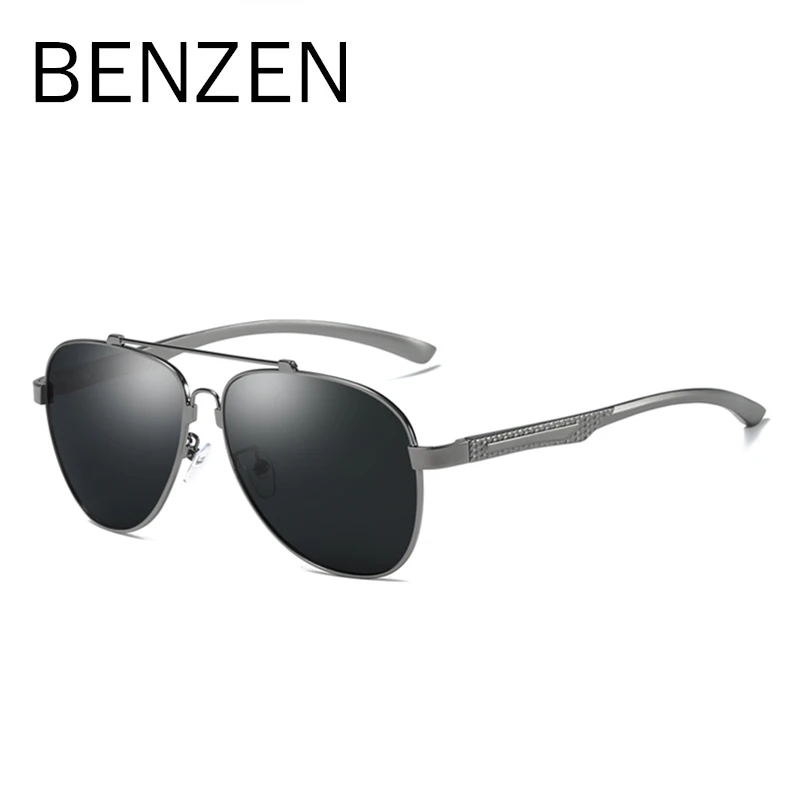 BENZEN классические солнцезащитные очки Мужские поляризационные мужские солнцезащитные очки для вождения очки оттенки очки Золото 9337 - Цвет линз: GUN GREY