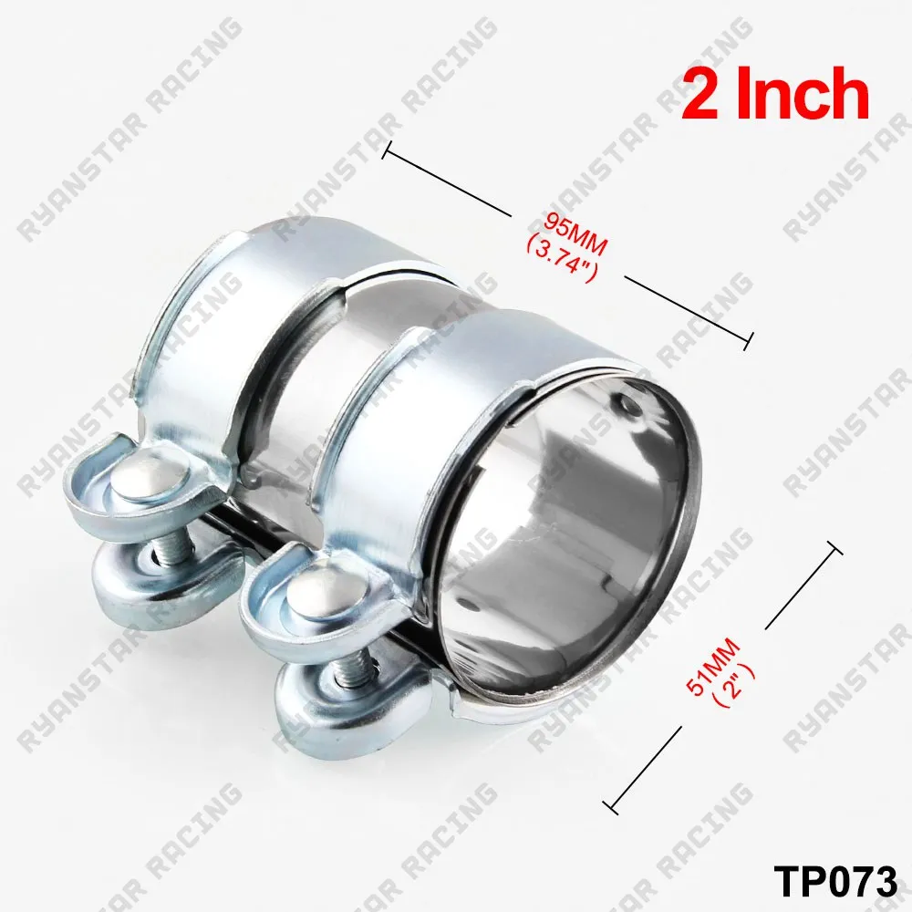 2 inch Турбовыхлоп из нержавеющей стали/водосточная труба/Catback/труба глушителя/Фланцы/зажим+ Болты TP073 - Цвет: 2 inch
