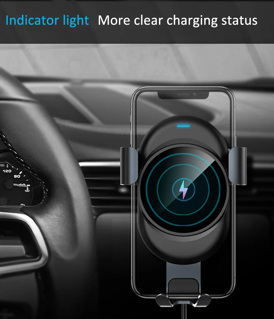 !ACCEZZ 2 in 1 Fast Car Wireless Charger Auto Phone Holder Stand For iPhone X 8 Samsung Galaxy S7 S8 S9 Plus Mount Vent Support (8)
