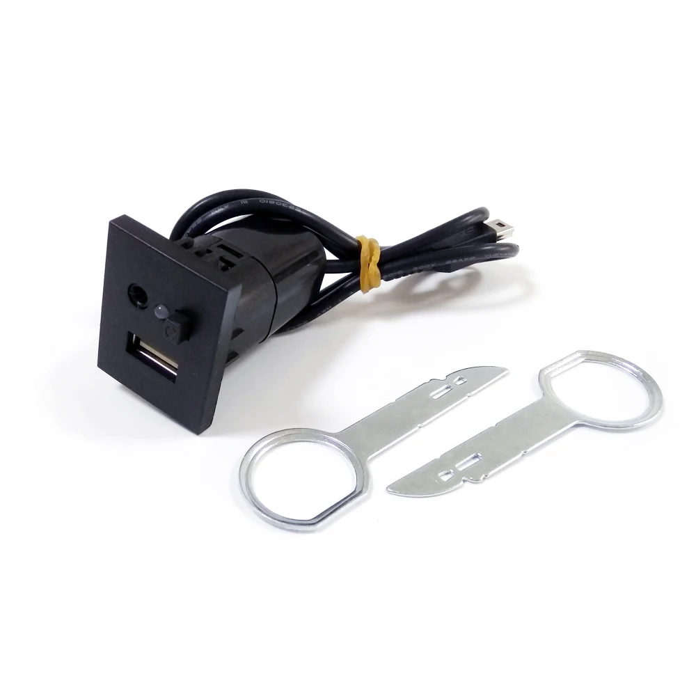 Auto 2 in 1 AUX USB Slot Button Switch For Ford Focus  (NOT FIT SONY & 6000 CD)