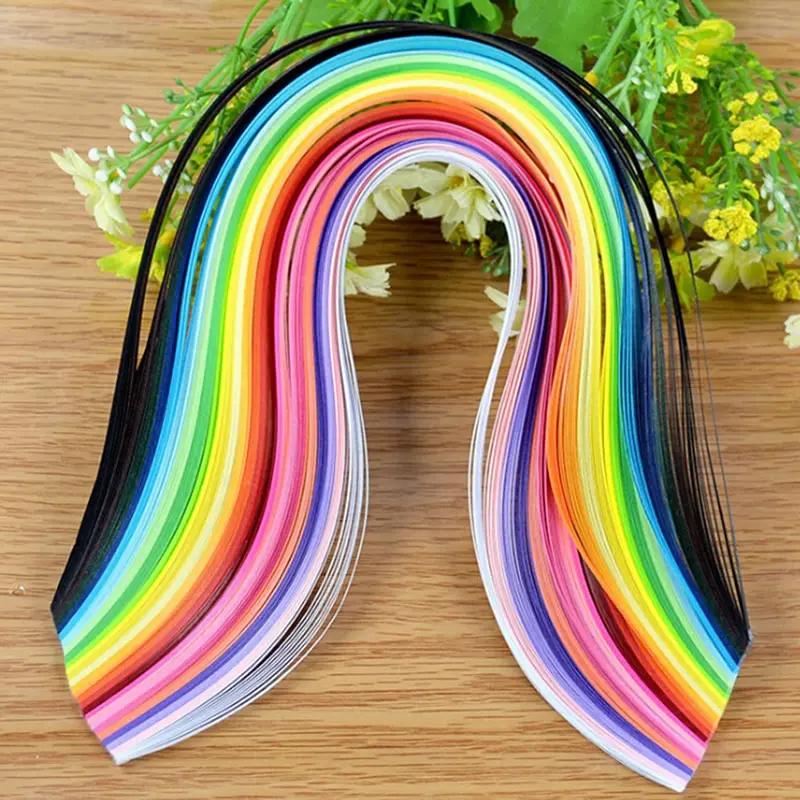 

260 Colorful Strips Paper Quilling Paper Craft Mixed Origami DIY Craft Paper Art Tools Beautiful Event Party DIY Decor