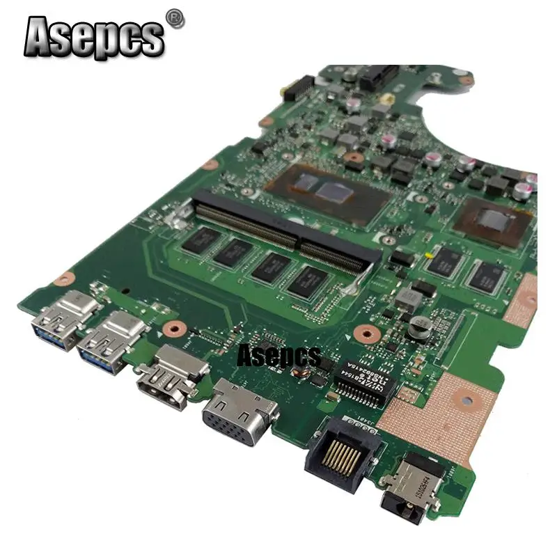 Asepcs X555UA материнская плата для ноутбука ASUS X555UJ X555UF F555U X555UB X555UQ X555U Тесты оригинальная материнская плата 4G Оперативная память I7-6500U