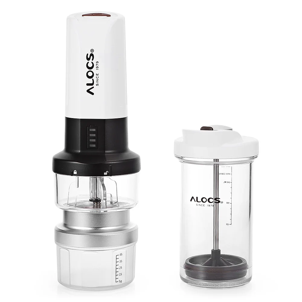ALOCS KW-K25 portátil al aire libre cafetera eléctrica prensa francés caldera que acampa Grinder vajilla