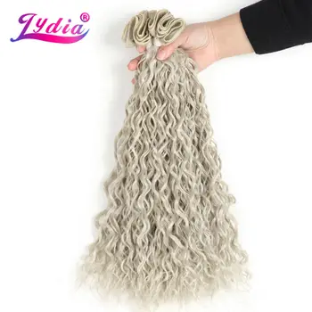 

Lydia For Women Synthetic Curly Weave 3 Packs/Lot 20" Nature Color Graysilver Water Wave Hair Bundles Jerry Curl Hair Extension