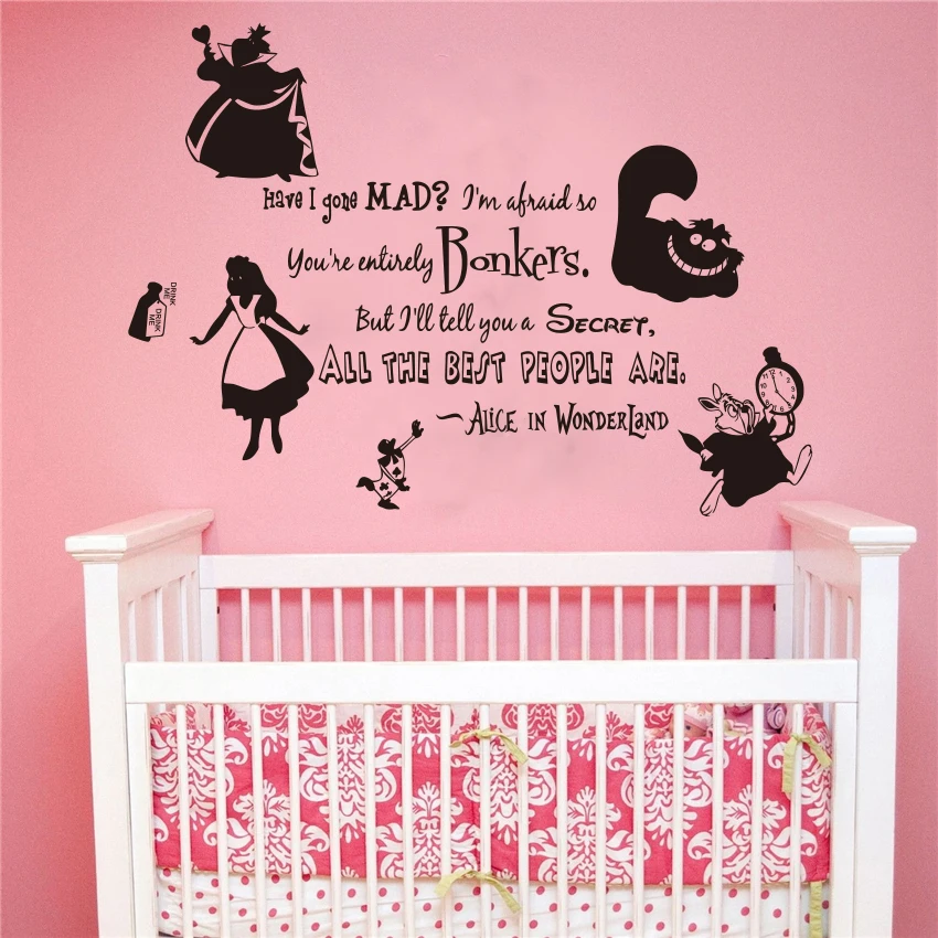 Neymar Cute Alice In Wonderland Vinyl Art Home Decor Quality Wall Stickers For Nursery Kids Rooms Living Decals Poster B640