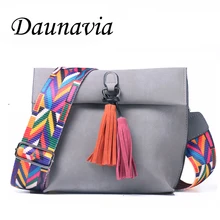Daunavia фирменные Для женщин сумки с разноцветными ремешками Для женщин сумка через плечо сумка сумки через плечо с кисточками сумки на плечо женские дизайнерские Сумки