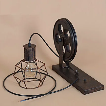 Loft Style Edison Wall Sconce Creative Lifting Pulley Vintage Wall Lamp For Home Antique Wall Lights Indoor Lighting