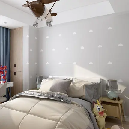 Children's Room Wallpaper Mediterranean Girl Princess Pink Clouds Blue Sky White Boy Bedroom Cartoon Wall Paper Children's Room Wallpaper Mediterranean Girl Princess Pink Clouds Blue Sky White Boy Bedroom Cartoon Wall Paper