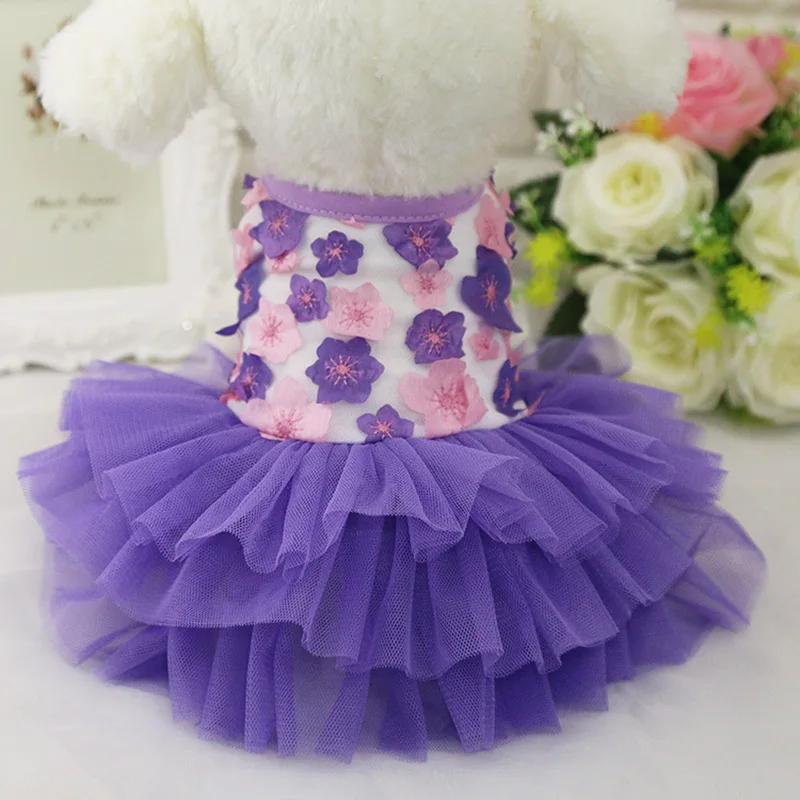 

Summer Casual Dog Skirts Pet Dress for Small Dogs Peach Princess Dress Dog Cat Wedding Clothes Pet Clothes for Teddy Supplies