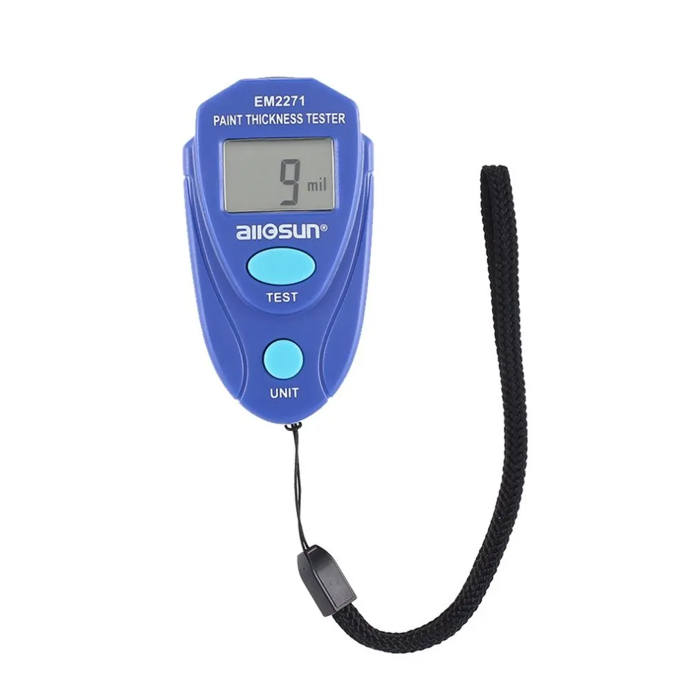 Allsun EM2271 Mini LCD 0 ~ 2 мм/0 80 мил цифровая автомобильная краска измеритель толщины
