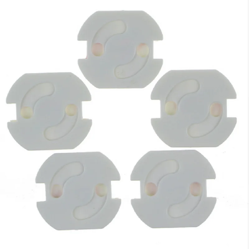 10pcs EU Power Socket Safety Guard Anti Electric Shock Plugs Protector Rotate Cover Locks, socket covers
